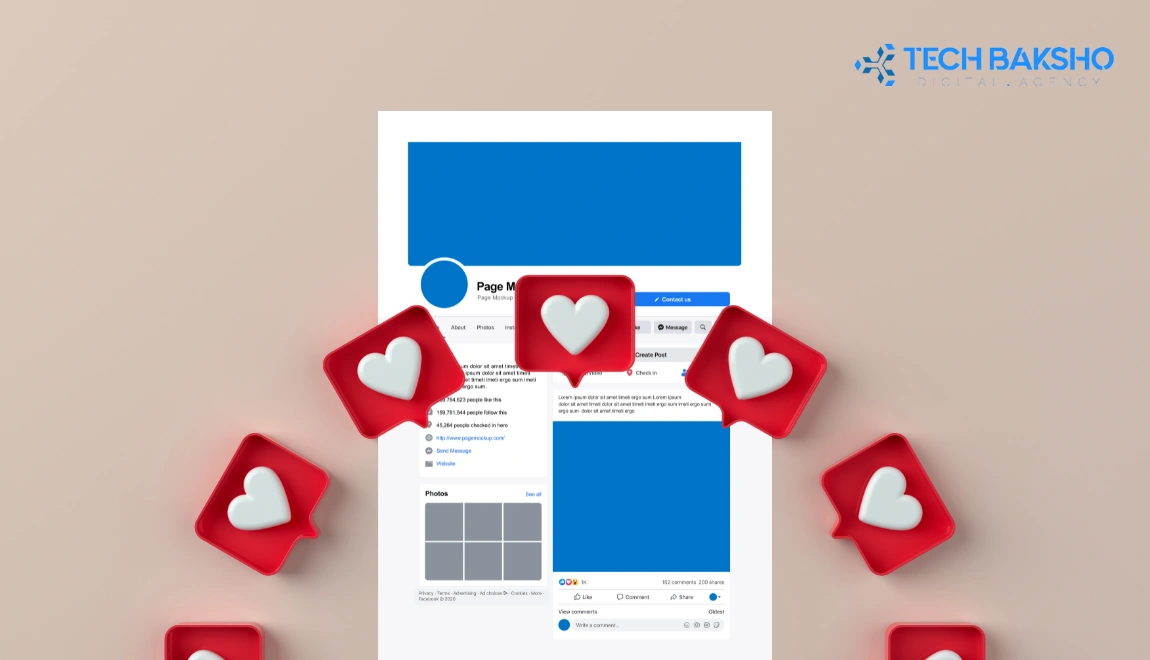 Illustration of brand growth on Facebook